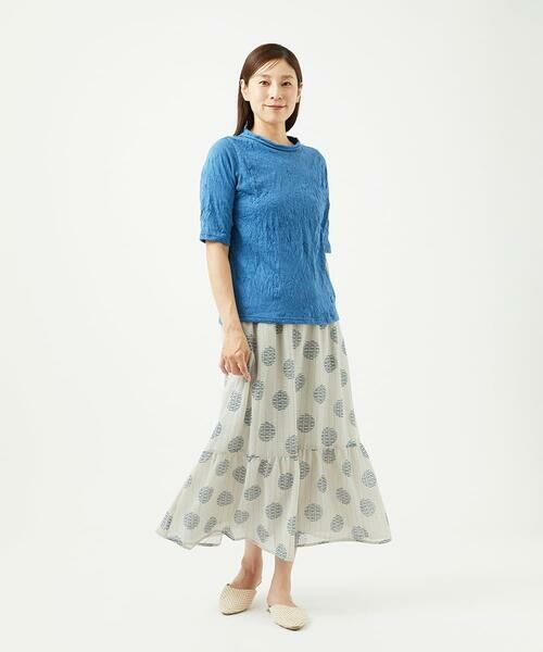 GIANNI LO GIUDICE / ジャンニ・ロ・ジュディチェ ロング・マキシ丈スカート | [洗える・日本製]サッカードットプリントスカート | 詳細11