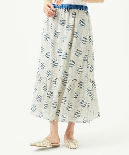 GIANNI LO GIUDICE / ジャンニ・ロ・ジュディチェ ロング・マキシ丈スカート | [洗える・日本製]サッカードットプリントスカート | 詳細14