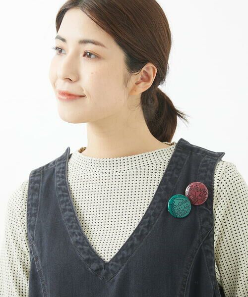 GIANNI LO GIUDICE / ジャンニ・ロ・ジュディチェ ブローチ・コサージュ | [日本製]スカルプセットブローチ | 詳細1