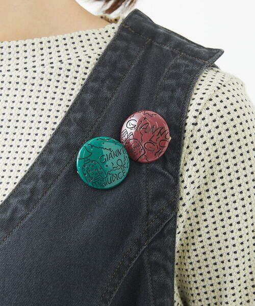 GIANNI LO GIUDICE / ジャンニ・ロ・ジュディチェ ブローチ・コサージュ | [日本製]スカルプセットブローチ | 詳細2