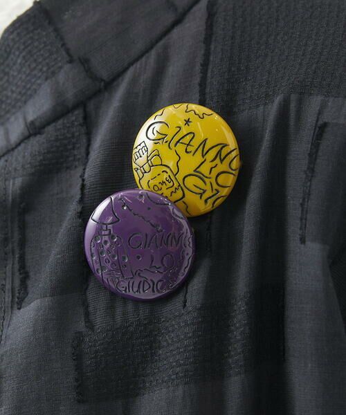 GIANNI LO GIUDICE / ジャンニ・ロ・ジュディチェ ブローチ・コサージュ | [日本製]スカルプセットブローチ | 詳細8