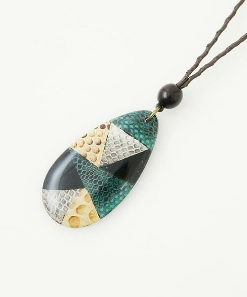 GIANNI LO GIUDICE / ジャンニ・ロ・ジュディチェ ネックレス・ペンダント・チョーカー | [日本製]スネーク柄パッチワーク風ワントップネックレス | 詳細1