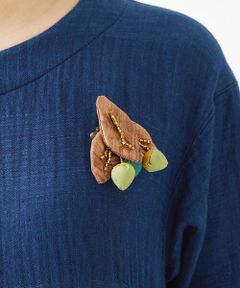 GIANNI LO GIUDICE / ジャンニ・ロ・ジュディチェ ブローチ・コサージュ | [日本製]クラフト木の実ブローチ