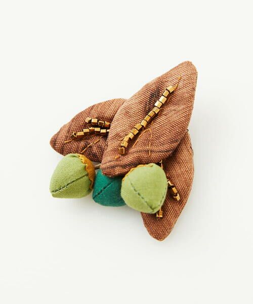 GIANNI LO GIUDICE / ジャンニ・ロ・ジュディチェ ブローチ・コサージュ | [日本製]クラフト木の実ブローチ | 詳細3