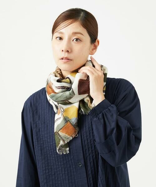 GIANNI LO GIUDICE / ジャンニ・ロ・ジュディチェ マフラー・ショール・スヌード・ストール | [洗える]グラフィカルストール | 詳細9