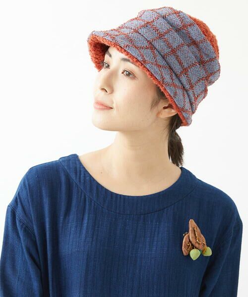 GIANNI LO GIUDICE / ジャンニ・ロ・ジュディチェ キャップ | ブークレーチェック柄イタリアハット | 詳細1