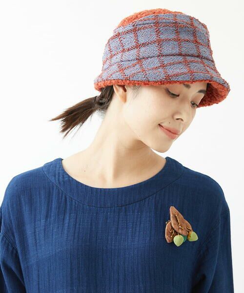 GIANNI LO GIUDICE / ジャンニ・ロ・ジュディチェ キャップ | ブークレーチェック柄イタリアハット | 詳細2