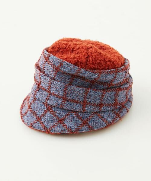 GIANNI LO GIUDICE / ジャンニ・ロ・ジュディチェ キャップ | ブークレーチェック柄イタリアハット | 詳細4