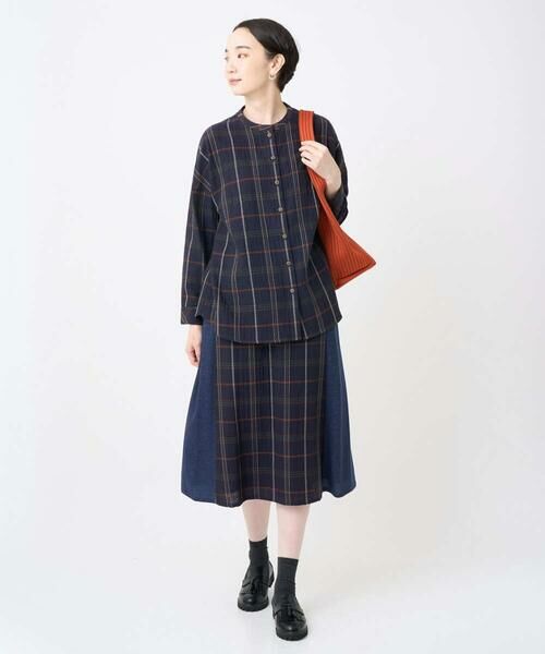 GIANNI LO GIUDICE / ジャンニ・ロ・ジュディチェ シャツ・ブラウス | [洗える・日本製]二重織チェック前開きブラウス | 詳細13