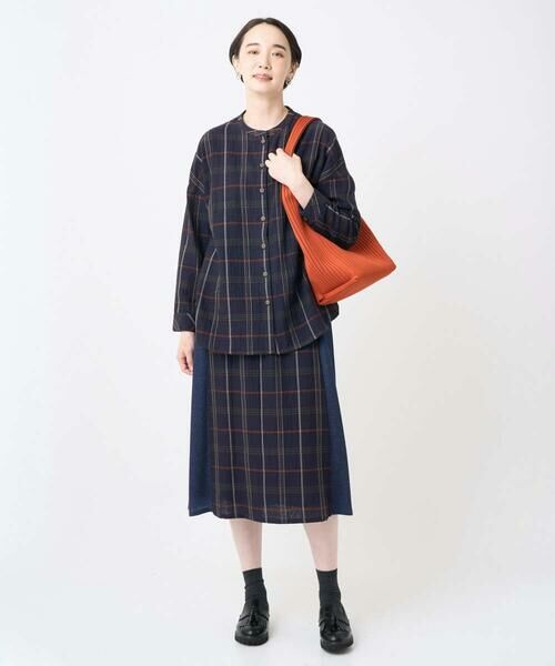 GIANNI LO GIUDICE / ジャンニ・ロ・ジュディチェ シャツ・ブラウス | [洗える・日本製]二重織チェック前開きブラウス | 詳細14