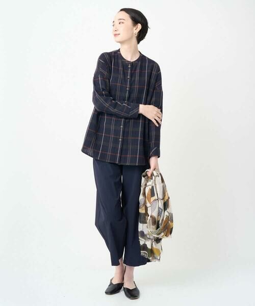 GIANNI LO GIUDICE / ジャンニ・ロ・ジュディチェ シャツ・ブラウス | [洗える・日本製]二重織チェック前開きブラウス | 詳細17