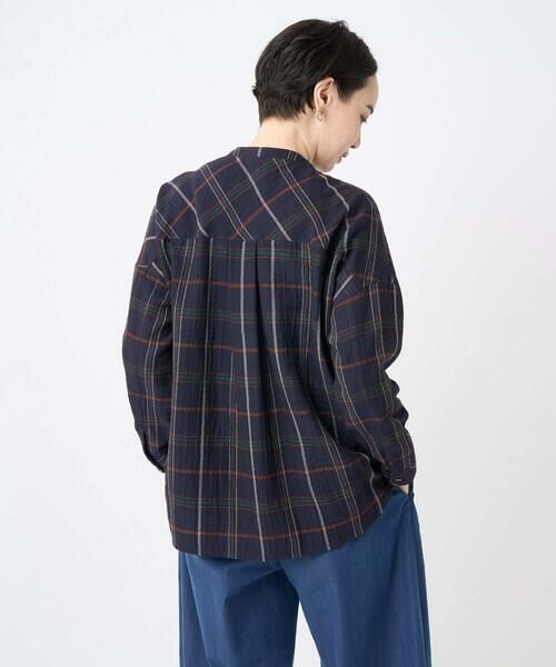 GIANNI LO GIUDICE / ジャンニ・ロ・ジュディチェ シャツ・ブラウス | [洗える・日本製]二重織チェック前開きブラウス | 詳細3