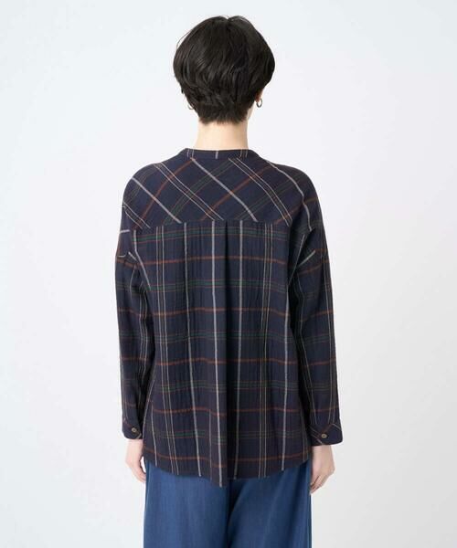 GIANNI LO GIUDICE / ジャンニ・ロ・ジュディチェ シャツ・ブラウス | [洗える・日本製]二重織チェック前開きブラウス | 詳細6