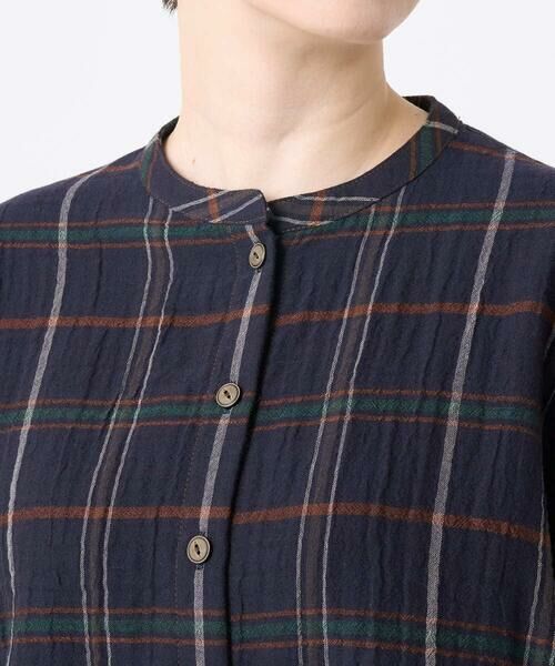 GIANNI LO GIUDICE / ジャンニ・ロ・ジュディチェ シャツ・ブラウス | [洗える・日本製]二重織チェック前開きブラウス | 詳細7