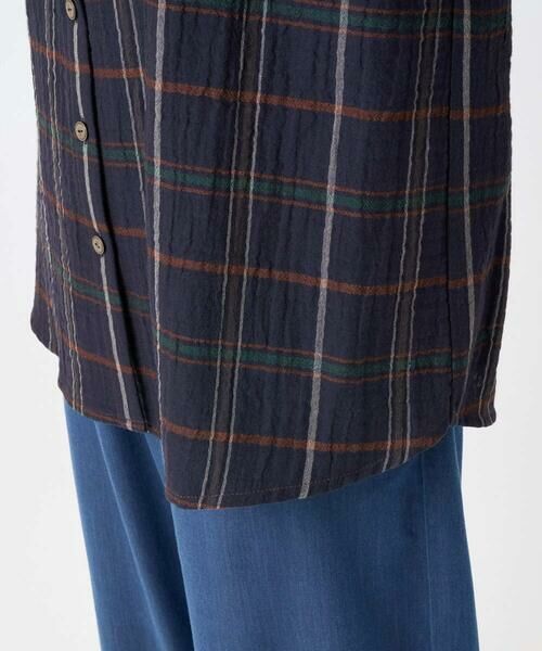 GIANNI LO GIUDICE / ジャンニ・ロ・ジュディチェ シャツ・ブラウス | [洗える・日本製]二重織チェック前開きブラウス | 詳細9