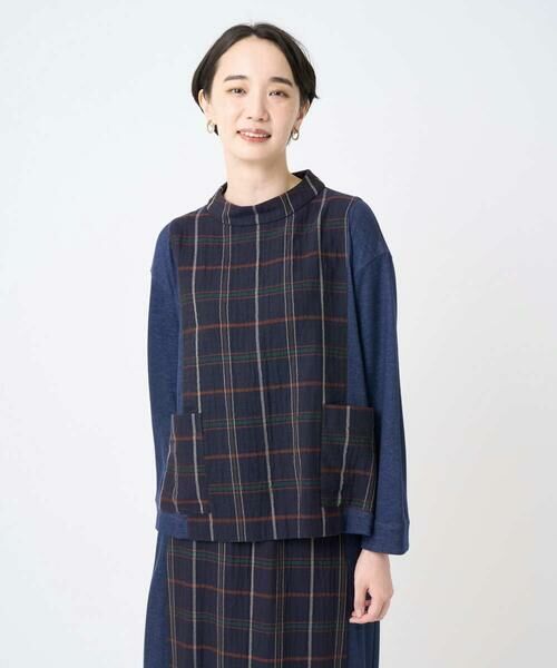 GIANNI LO GIUDICE / ジャンニ・ロ・ジュディチェ シャツ・ブラウス | [洗える・日本製]二重織チェックプルオーバーブラウス | 詳細2