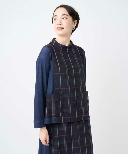 GIANNI LO GIUDICE / ジャンニ・ロ・ジュディチェ シャツ・ブラウス | [洗える・日本製]二重織チェックプルオーバーブラウス | 詳細3