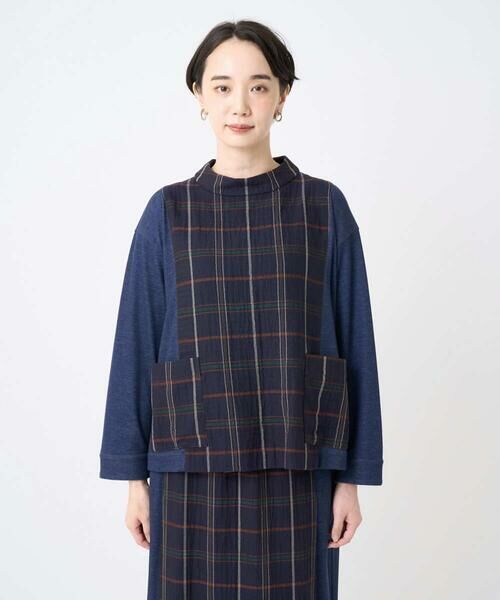 GIANNI LO GIUDICE / ジャンニ・ロ・ジュディチェ シャツ・ブラウス | [洗える・日本製]二重織チェックプルオーバーブラウス | 詳細4