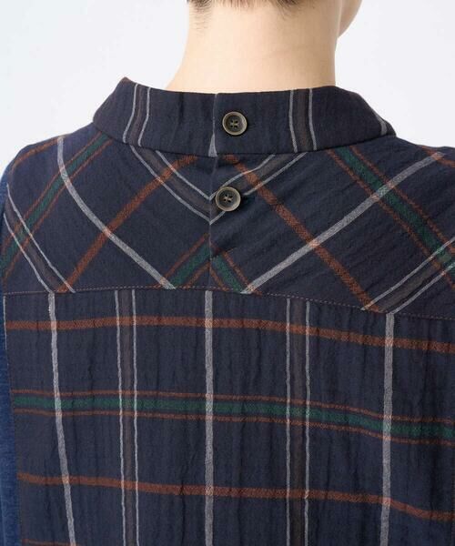 GIANNI LO GIUDICE / ジャンニ・ロ・ジュディチェ シャツ・ブラウス | [洗える・日本製]二重織チェックプルオーバーブラウス | 詳細8