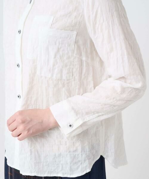 GIANNI LO GIUDICE / ジャンニ・ロ・ジュディチェ シャツ・ブラウス | [洗える・日本製]ヘリンボンシャーリングブラウス | 詳細8