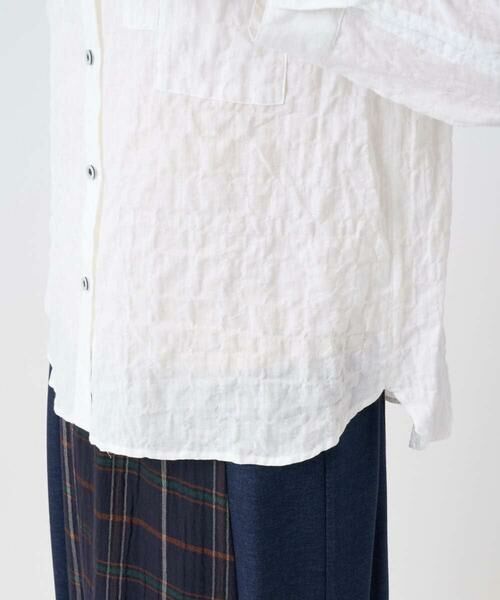 GIANNI LO GIUDICE / ジャンニ・ロ・ジュディチェ シャツ・ブラウス | [洗える・日本製]ヘリンボンシャーリングブラウス | 詳細9