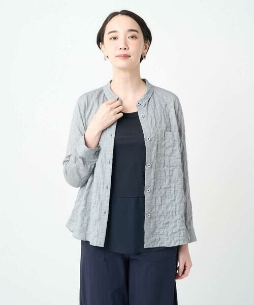 GIANNI LO GIUDICE / ジャンニ・ロ・ジュディチェ シャツ・ブラウス | [洗える・日本製]ヘリンボンシャーリングブラウス | 詳細18