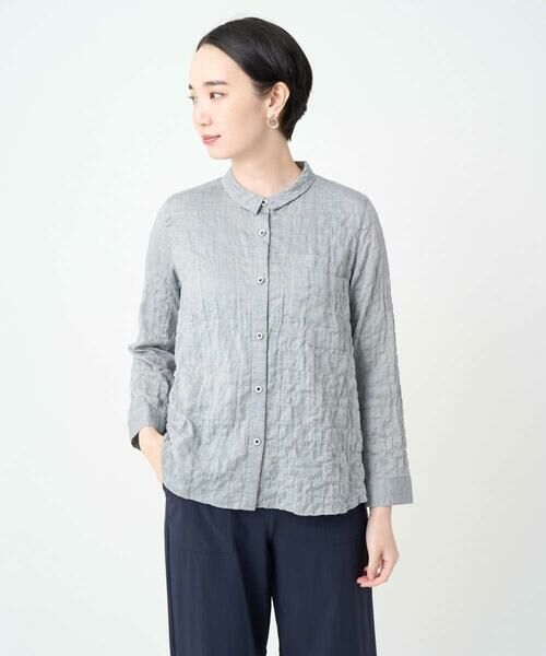 GIANNI LO GIUDICE / ジャンニ・ロ・ジュディチェ シャツ・ブラウス | [洗える・日本製]ヘリンボンシャーリングブラウス | 詳細19