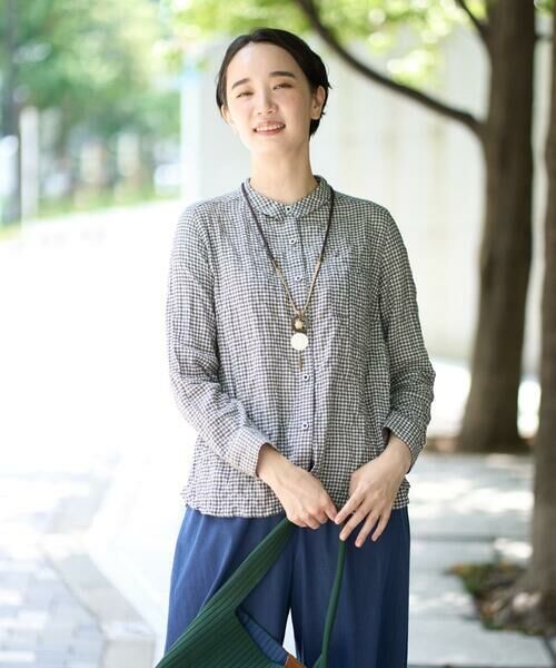 GIANNI LO GIUDICE / ジャンニ・ロ・ジュディチェ シャツ・ブラウス | [洗える・日本製]ヘリンボンシャーリングブラウス | 詳細25