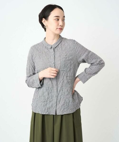 GIANNI LO GIUDICE / ジャンニ・ロ・ジュディチェ シャツ・ブラウス | [洗える・日本製]ヘリンボンシャーリングブラウス | 詳細26