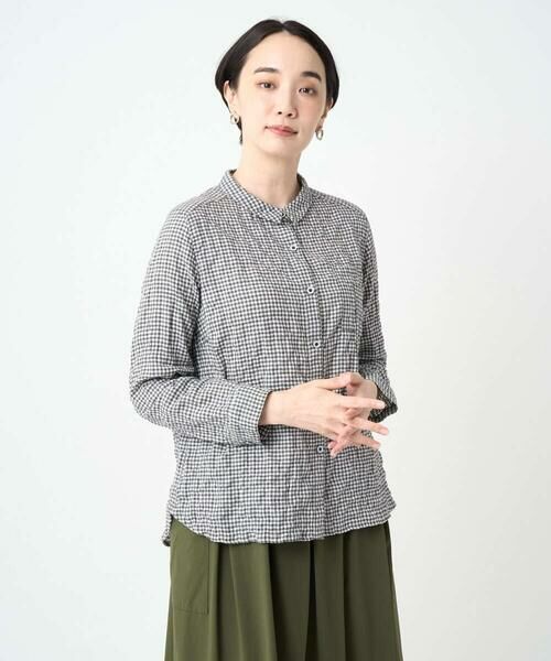 GIANNI LO GIUDICE / ジャンニ・ロ・ジュディチェ シャツ・ブラウス | [洗える・日本製]ヘリンボンシャーリングブラウス | 詳細27