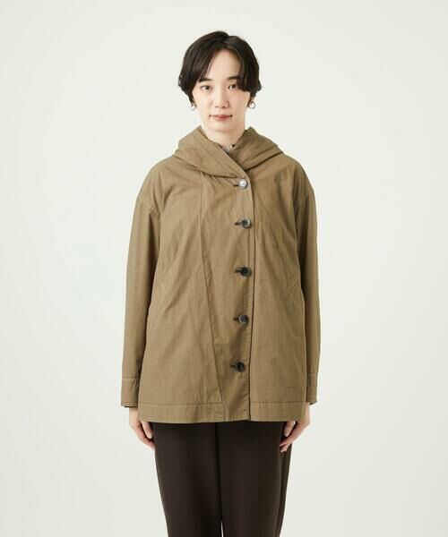 GIANNI LO GIUDICE / ジャンニ・ロ・ジュディチェ セットアップ | [洗える]コットンタイプライターフーディージャケット | 詳細1