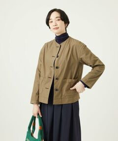 GIANNI LO GIUDICE / ジャンニ・ロ・ジュディチェ ノーカラージャケット | [洗える]コットンタイプライターショートジャケット