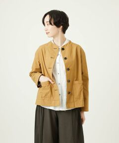 GIANNI LO GIUDICE / ジャンニ・ロ・ジュディチェ ノーカラージャケット | [洗える]コットンタイプライターショートジャケット