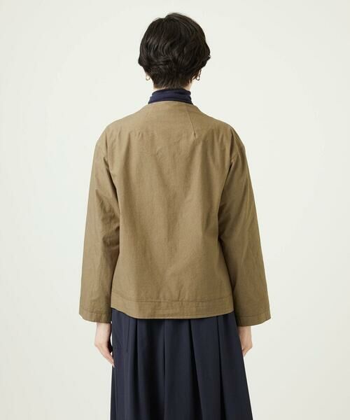GIANNI LO GIUDICE / ジャンニ・ロ・ジュディチェ ノーカラージャケット | [洗える]コットンタイプライターショートジャケット | 詳細3
