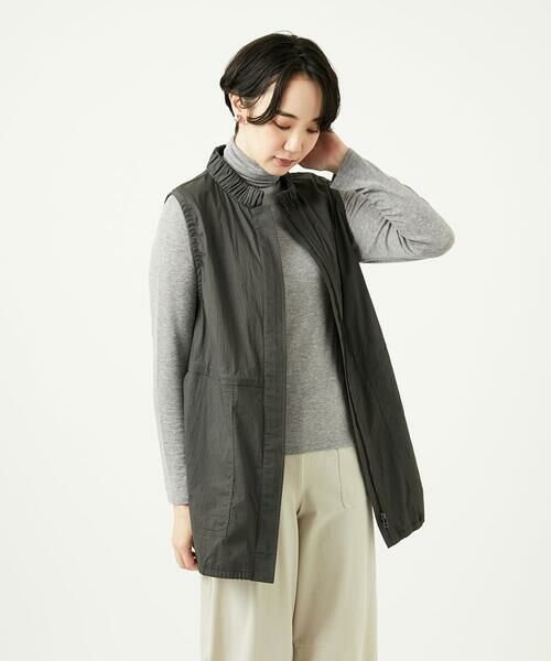 GIANNI LO GIUDICE / ジャンニ・ロ・ジュディチェ セットアップ | [洗える]マイクロストライプストレッチロングベスト | 詳細1