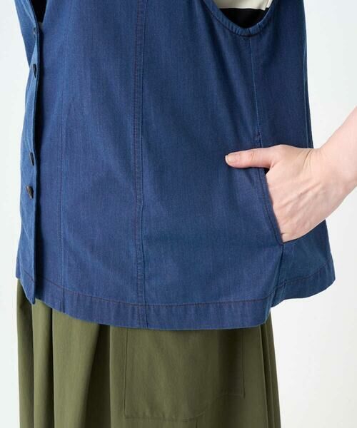 GIANNI LO GIUDICE / ジャンニ・ロ・ジュディチェ セットアップ | [接触冷感・洗える]ビヨンドデニムＶネックジレ | 詳細10
