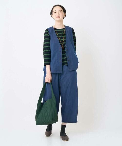 GIANNI LO GIUDICE / ジャンニ・ロ・ジュディチェ セットアップ | [接触冷感・洗える]ビヨンドデニムＶネックジレ | 詳細18