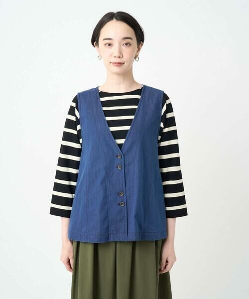 GIANNI LO GIUDICE / ジャンニ・ロ・ジュディチェ セットアップ | [接触冷感・洗える]ビヨンドデニムＶネックジレ | 詳細5