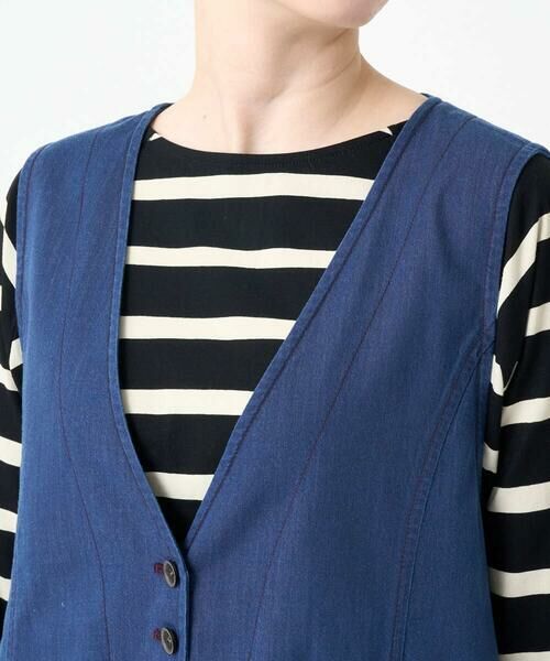 GIANNI LO GIUDICE / ジャンニ・ロ・ジュディチェ セットアップ | [接触冷感・洗える]ビヨンドデニムＶネックジレ | 詳細8