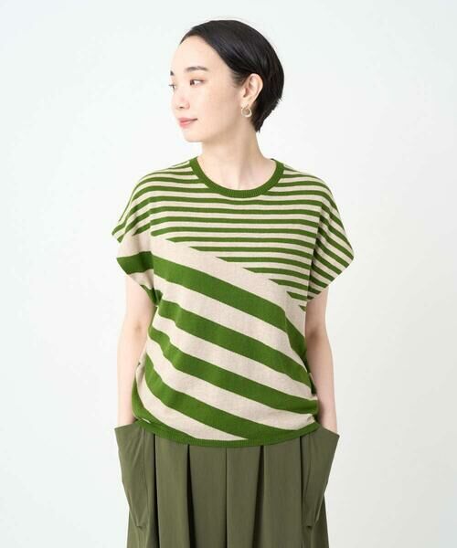 GIANNI LO GIUDICE / ジャンニ・ロ・ジュディチェ ニット・セーター | [洗える]シルク混ボーダーニット | 詳細1