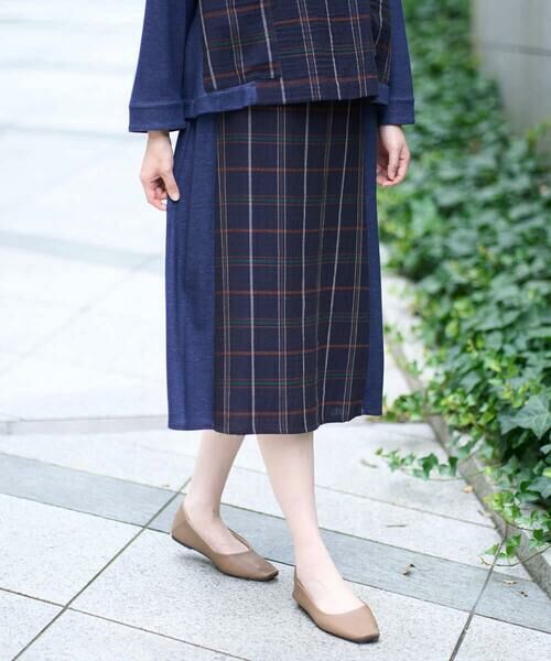 GIANNI LO GIUDICE / ジャンニ・ロ・ジュディチェ ロング・マキシ丈スカート | [洗える・日本製]二重織チェックスカート | 詳細1