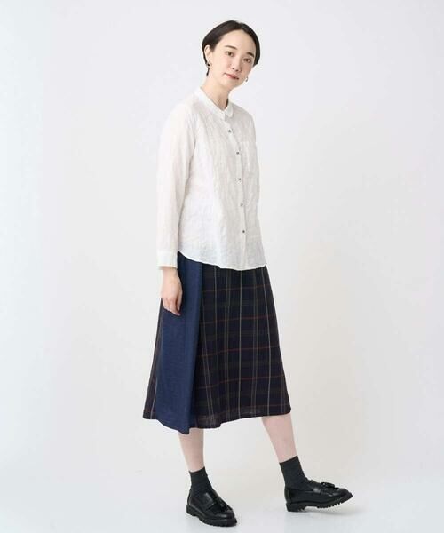 GIANNI LO GIUDICE / ジャンニ・ロ・ジュディチェ ロング・マキシ丈スカート | [洗える・日本製]二重織チェックスカート | 詳細12
