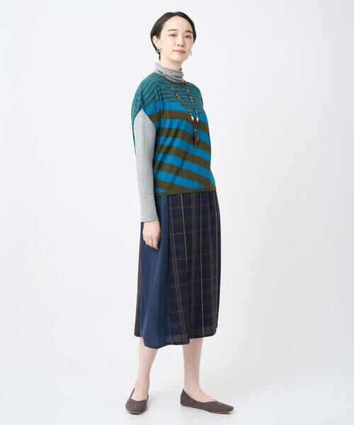 GIANNI LO GIUDICE / ジャンニ・ロ・ジュディチェ ロング・マキシ丈スカート | [洗える・日本製]二重織チェックスカート | 詳細17
