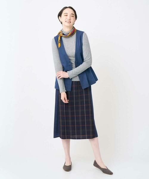 GIANNI LO GIUDICE / ジャンニ・ロ・ジュディチェ ロング・マキシ丈スカート | [洗える・日本製]二重織チェックスカート | 詳細18