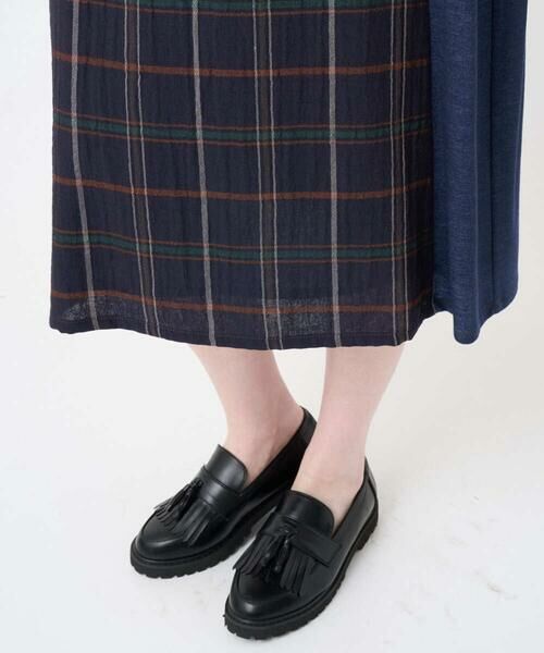 GIANNI LO GIUDICE / ジャンニ・ロ・ジュディチェ ロング・マキシ丈スカート | [洗える・日本製]二重織チェックスカート | 詳細8