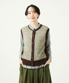 GIANNI LO GIUDICE / ジャンニ・ロ・ジュディチェ ベスト | [洗える]IMPラメファーニットベスト