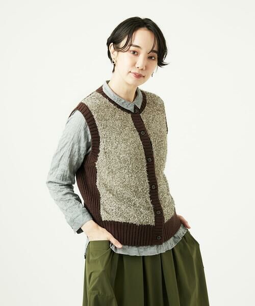 GIANNI LO GIUDICE / ジャンニ・ロ・ジュディチェ ベスト | [洗える]IMPラメファーニットベスト | 詳細1