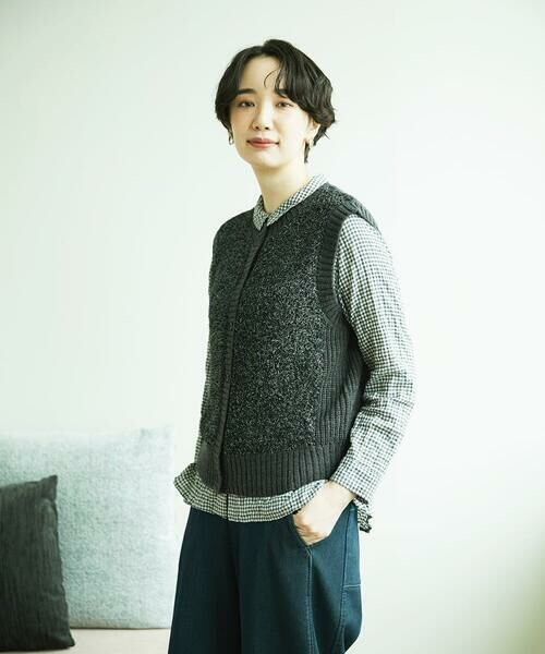 GIANNI LO GIUDICE / ジャンニ・ロ・ジュディチェ ベスト | [洗える]IMPラメファーニットベスト | 詳細11