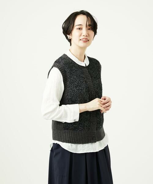 GIANNI LO GIUDICE / ジャンニ・ロ・ジュディチェ ベスト | [洗える]IMPラメファーニットベスト | 詳細15