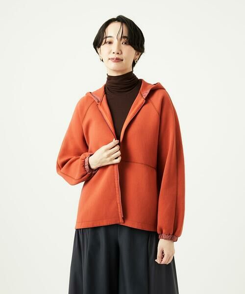 GIANNI LO GIUDICE/ジャンニ・ロ・ジュディチェ [洗える]アスターダンボールニットパーカー オレンジ M